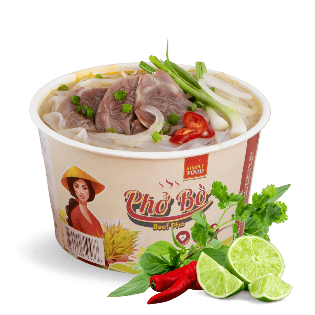 Beef Flavored Instant Pho Noodle Bowl - (Pack of 9) - Pinsot