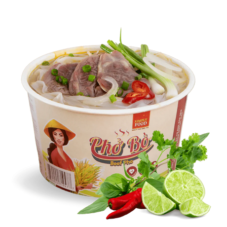 Beef Flavored Instant Pho Noodle Bowl - (Pack of 9) - Pinsot