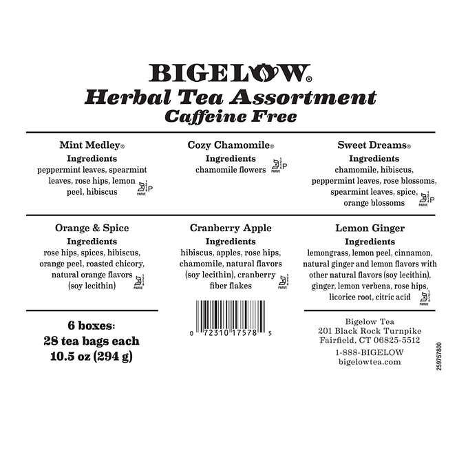 Bigelow Herbal Tea, Variety Pack, 168 bags - Pinsot