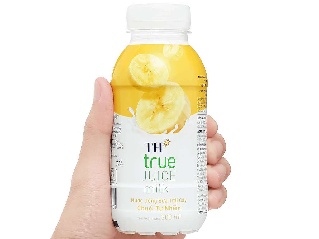 TH True Banana Juice Milk from Natural Banana - 300 ml/ Bottle