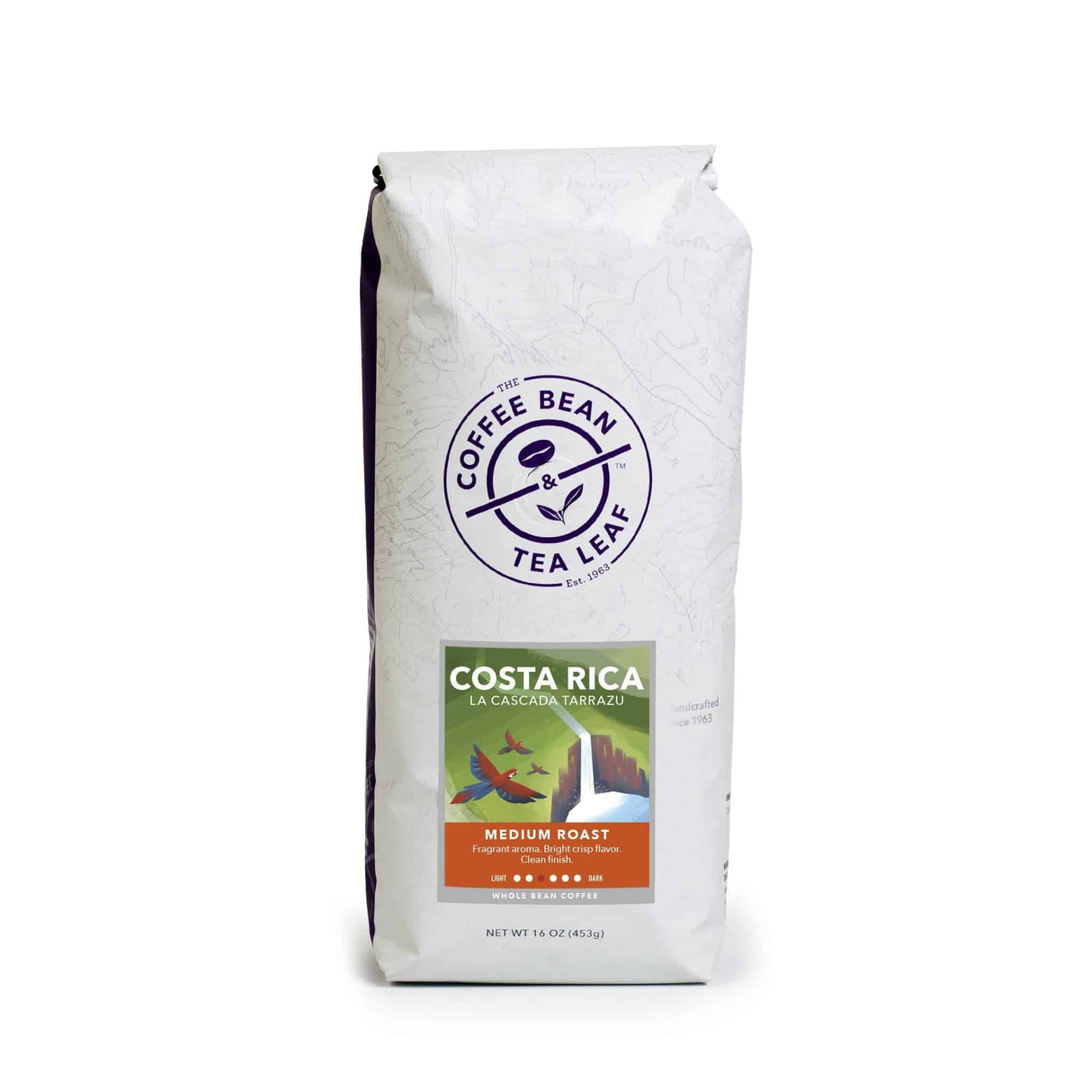 Coffee Bean Costa Rica La Cascada Tarrazu Medium Roast Single Origin Coffee, Whole Bean Coffee Beans - 16 Oz