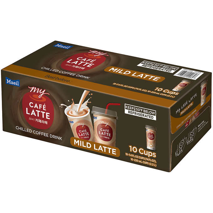 Maeil My Cafe Latte Chilled Coffee Drink, Mild Latte, 7.4 fl oz