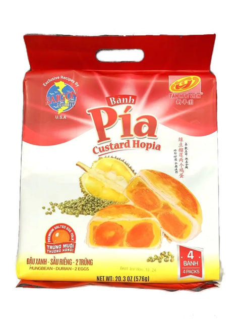 Tan Hue Vien Hopia Cake with 2 Salted Egg Yolk Mung Bean and Durian Flavor