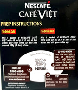 Nescafe Cafe Viet Black Iced Instant Coffee Drink Mix 15 Sachets x 16g