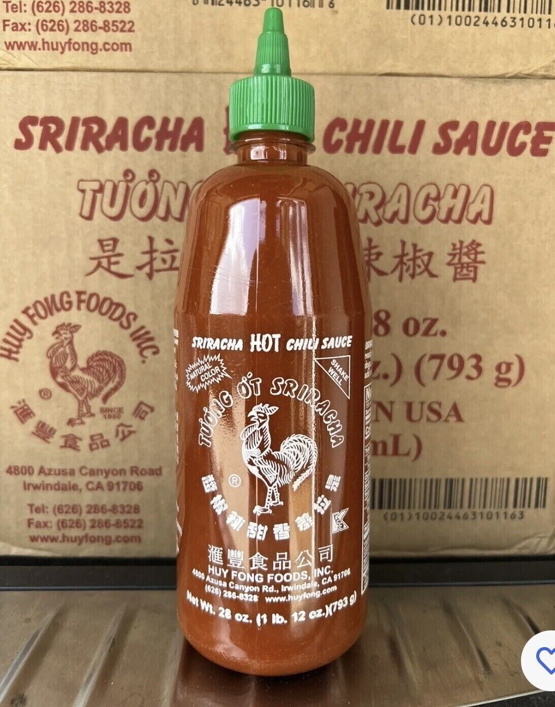 Full Case Huy Fong Sriracha Hot Chili Sauce12 Bottles 28oz Sriracha. May 2025 New