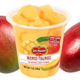 Del Monte Fruit Naturals Mango Chunks in Extra Light Syrup 7 oz cup, pack of 8