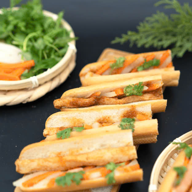 Vietnamese Bread With Fried Fish Paste