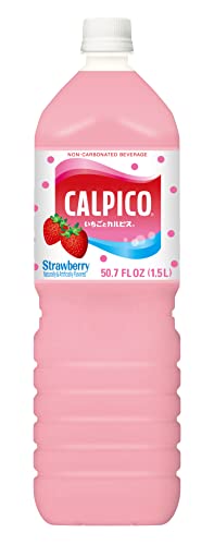 Calpico Soft Drink, Strawberry, 50.7 FZ (Pack of 1)
