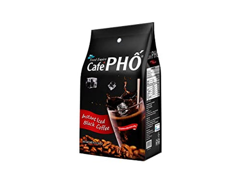 Cafe Pho Vietnamese Instant Coffee Mix, Iced Black Coffee, Cafe Den Da, Single Serve Coffee Packets, Bag of 18 Sachets, Pack of 1