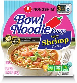 Nongshim Bowl Instant Noodle Soup Assorted Bundle Sampler | 6 Flavors: Shin Bowl, Lobster, Spicy Shrimp, Spicy Kimchi, Spicy Chicken, Hot & Spicy (6 - Pack)