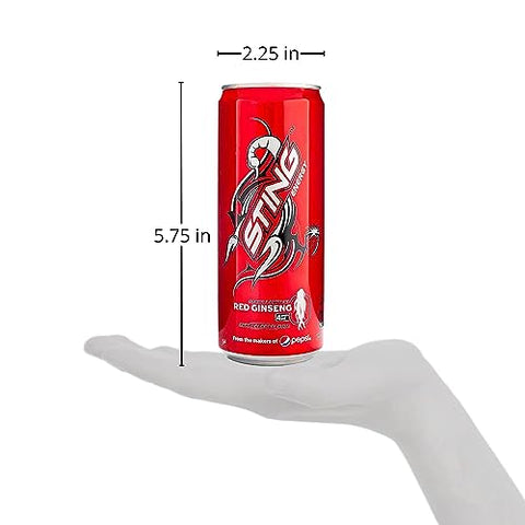 STING Energy Drink Red Ginseng Strawberry, Nuoc Tang Luc Sting 320ML, Fitness, Focus & Performance Drink, 10.8 Fl Oz