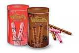 COMBO DEAL!!! Wasuka Wafer Rolls Chocolate & Strawberry Flavor Premium Snack with 100% Natural ingredient and pure satisfaction healthy and natural wafer rolls Tin Package Creamy recipe. Since 1994- 10.58oz (Pack of 2)