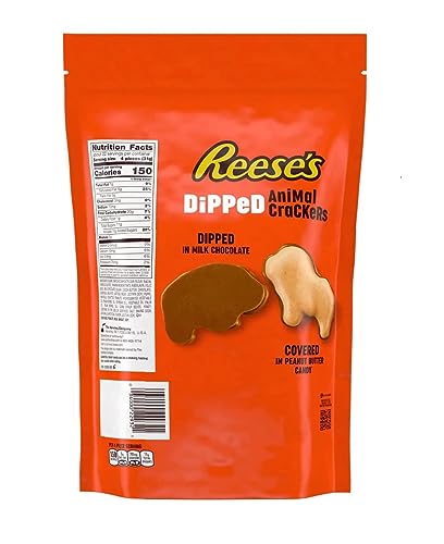R'S Dippde Aimal crakers 1.5lbs Pouch - 24oz Mlk Choc nd Peanut Butter Candy Dipped Animal Crackers
