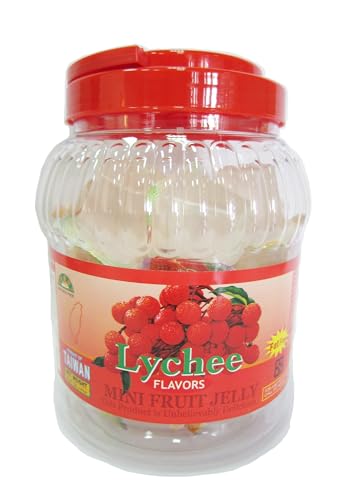 Yummy Mini Lychee Fruit Jelly Cups, Lychee Jelly Candy Snack, 35.27 oz (1000g)