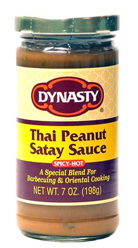 Dynasty Thai Peanut Satay Sauce, 7-Ounce Jars (Pack of 4)