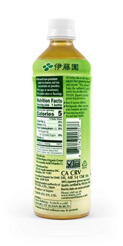 Ito En Organic Oi Ocha Unsweetened Green Tea, 16.9 Ounce, Zero Calories