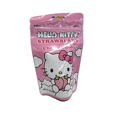 Hello Kitty Chewy Candy Strawberry (1.76oz).  - Pack of 3