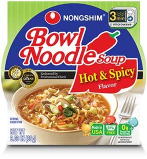 Nongshim Bowl Instant Noodle Soup Assorted Bundle Sampler | 6 Flavors: Shin Bowl, Lobster, Spicy Shrimp, Spicy Kimchi, Spicy Chicken, Hot & Spicy (6 - Pack)