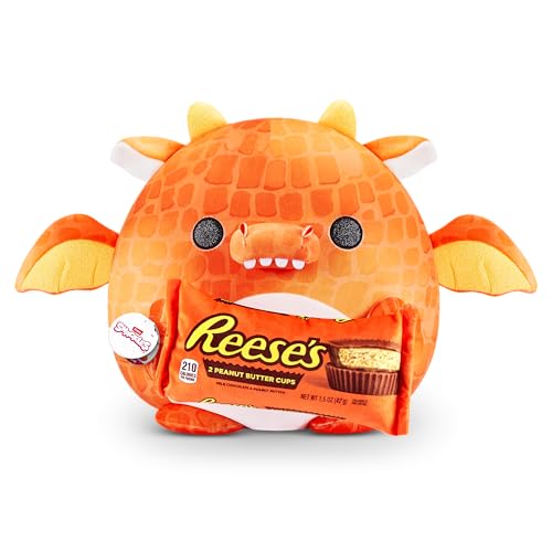 Snackles (Reese's Pieces) Dragon Super Sized 14 inch Plush by ZURU, Ultra Soft Plush, Collectible Plush with Real Licensed Brands, Stuffed Animal