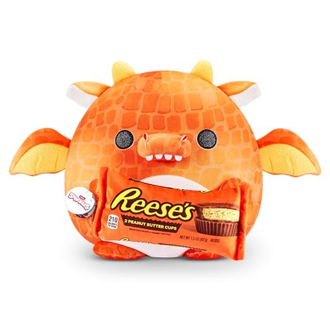 Snackles (Reese's Pieces) Dragon Super Sized 14 inch Plush by ZURU, Ultra Soft Plush, Collectible Plush with Real Licensed Brands, Stuffed Animal