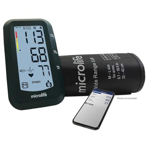 Microlife Bluetooth Upper Arm Blood Pressure Monitor with Irregular Heartbeat Detection Bluetooth Connectivity and Free Microlife Health App
