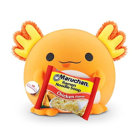 Snackles (Maruchan) Axolotl Super Sized 14 inch Plush by ZURU, Ultra Soft Plush, Collectible Plush with Real Licensed Brands, Stuffed Animal