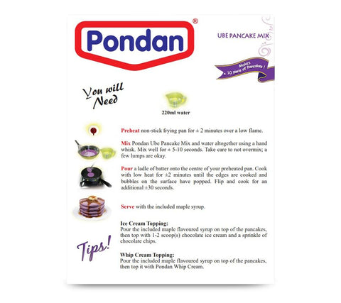 Pondan - Ube Pancake Mix 8.8oz (Maple Syrup Included) (Pack of 1)