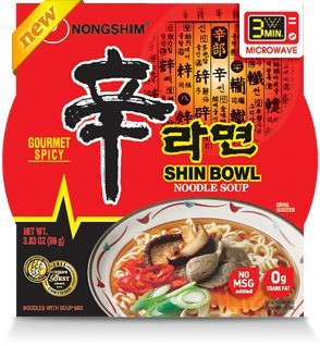 Nongshim Bowl Instant Noodle Soup Assorted Bundle Sampler | 6 Flavors: Shin Bowl, Lobster, Spicy Shrimp, Spicy Kimchi, Spicy Chicken, Hot & Spicy (6 - Pack)