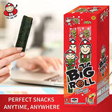 Big Roll Grilled Seaweed Snacks by Tao Kae Noi, Spicy Flavor Grilled Seaweed Rolls, Healthy Nori Sheet Rolls for Kids and Adults, 6 pack, 3g Bags