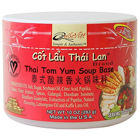 Quoc Viet Foods Thai Tom Yum Flavored Soup Base 10oz Cot Lau Thai Lan Brand