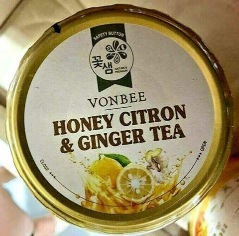 Vonbee Honey Ginger Citron Tea (Family Size 70.54 Oz 4.4 Lbs) Product of Korea 2.2 lb (1 kg)