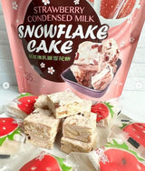 Yuki & Love Strawberry Condensed Milk Snowflake Cake 15.23 oz, 432 g, 36 Count, 雪の戀 草莓煉乳醬雪花餅