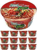 Nongshim Ramyun Noodles with Seasoning Mix Bowls Bundle. Includes 12 Bowls 3.03 Oz Spicy Kimchi Flavor