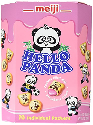 Meiji Hello Panda Family Pack Cookies, Strawberry, 9.1 oz