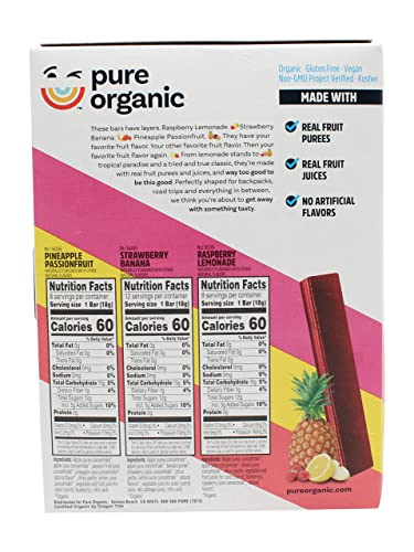 Pure Organic Layered Fruit Bars Variety Pack 28 count (Pack of 2)