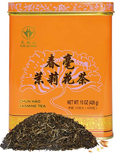 TIAN HU SHAN Premium Jasmine Green Tea Loose Leaf 15 Ounce (426g)