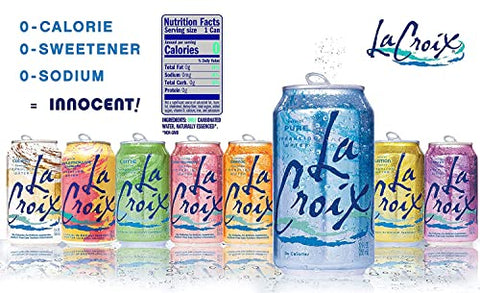 La Croix Sparkling Water Variety Pack, 12 Fl Oz Cans - In Sanisco Box (18 Pack) (La croix)