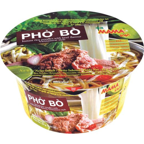 Pho Bowl, Mama Brand - Beef Flavor (Pack of 6)