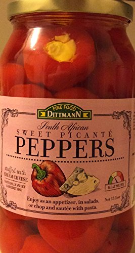 South African Sweet Picante Peppers Stuffed With Cream Cheese 33.5 oz