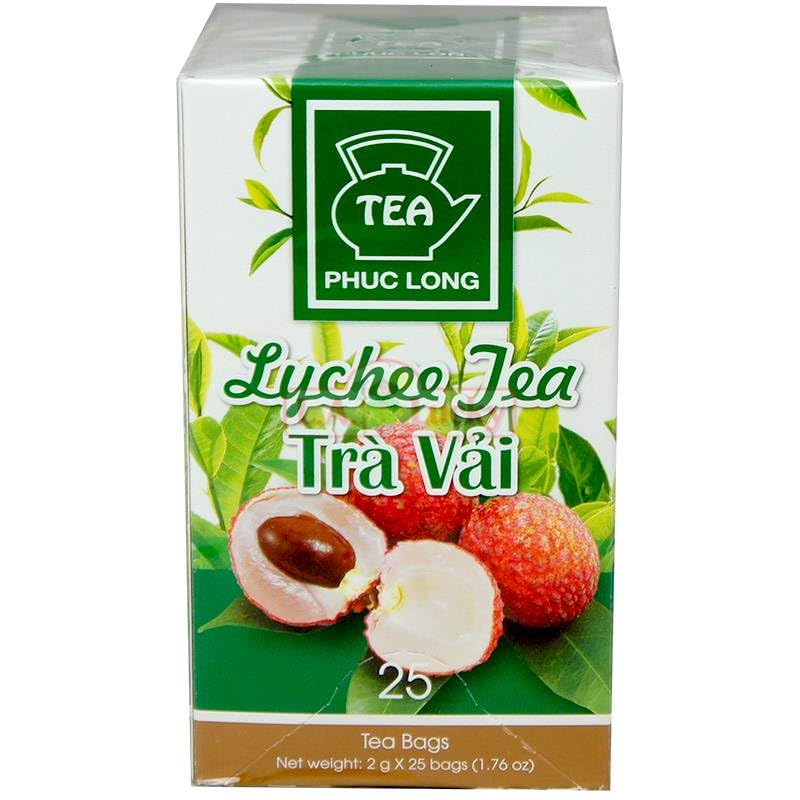 Phuc Long Tea Bag - Lychee Flavored Tea - Trà Túi Lọc Hương Vải Box of 25 pack x 2g