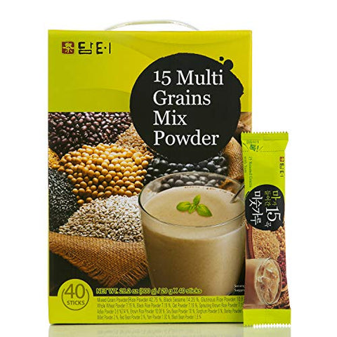 Damtuh Korean 15 Roasted Mixed Grain Powder Misugaru 40 Count (Pack of 1)