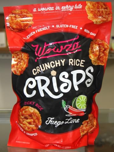 WOWZA CRUNCHY RICE CRISPS STICKY RICE 12 OZ