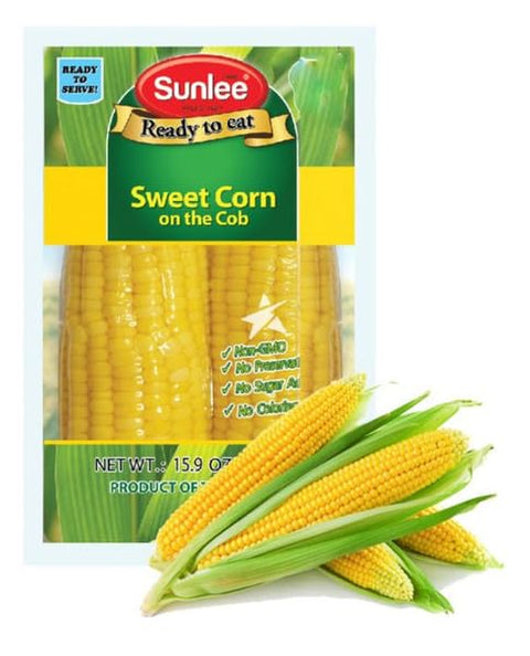 Sunlee Sweet Corn on the Cob, Ready to eat, 2 Count (pack of 1)