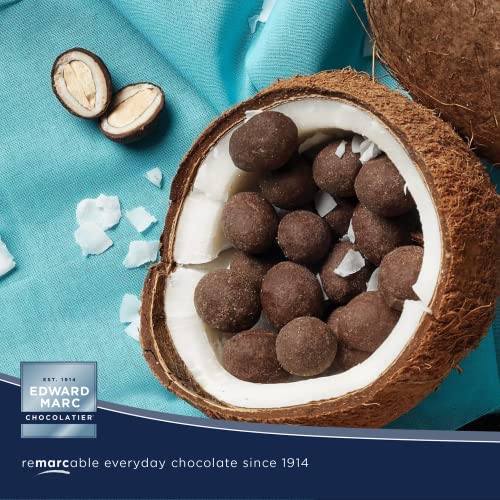 Edward Marc Chocolatier Coconut Almonds Dark Chocolate 32 oz. (1 bag of 32 oz.)