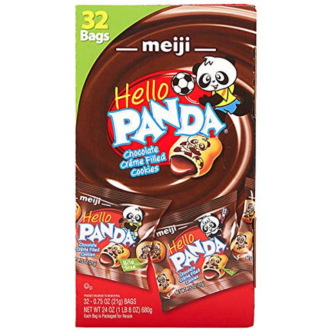 Meiji Hello Panda Chocolate Creme Filled Cookies, 32 Counts
