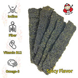 Big Roll Grilled Seaweed Snacks by Tao Kae Noi, Spicy Flavor Grilled Seaweed Rolls, Healthy Nori Sheet Rolls for Kids and Adults, 6 pack, 3g Bags