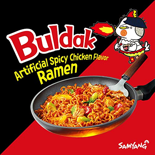 Samyang Buldak Korean Hot Spicy Chicken Stir-Fried Ramyun Noodles 4.94 oz (Pack of 5)