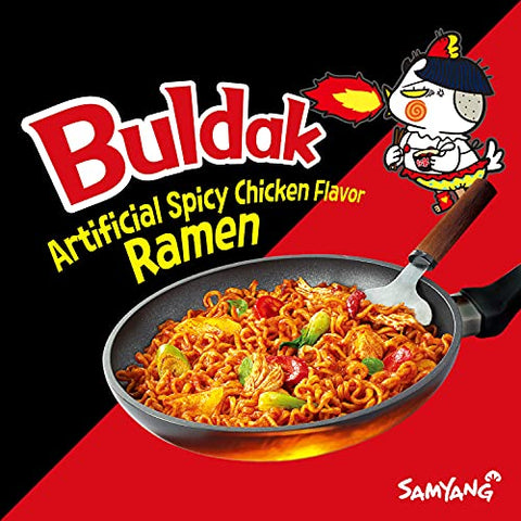 Samyang Buldak Korean Hot Spicy Chicken Stir-Fried Ramyun Noodles 4.94 oz (Pack of 5)