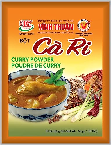 Vinh Thuan Curry Powder - Authentic Bot Ca Ri - All Natural, 1.76oz (1 Pack)