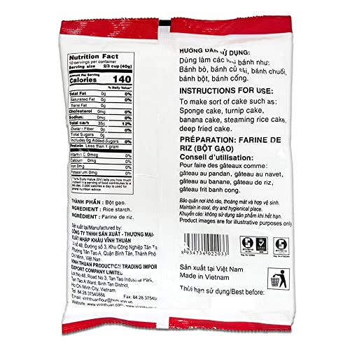 Vinh Thuan — Rice Starch — Gluten Free — Bot Gao, 1 Bag (14.1 oz)